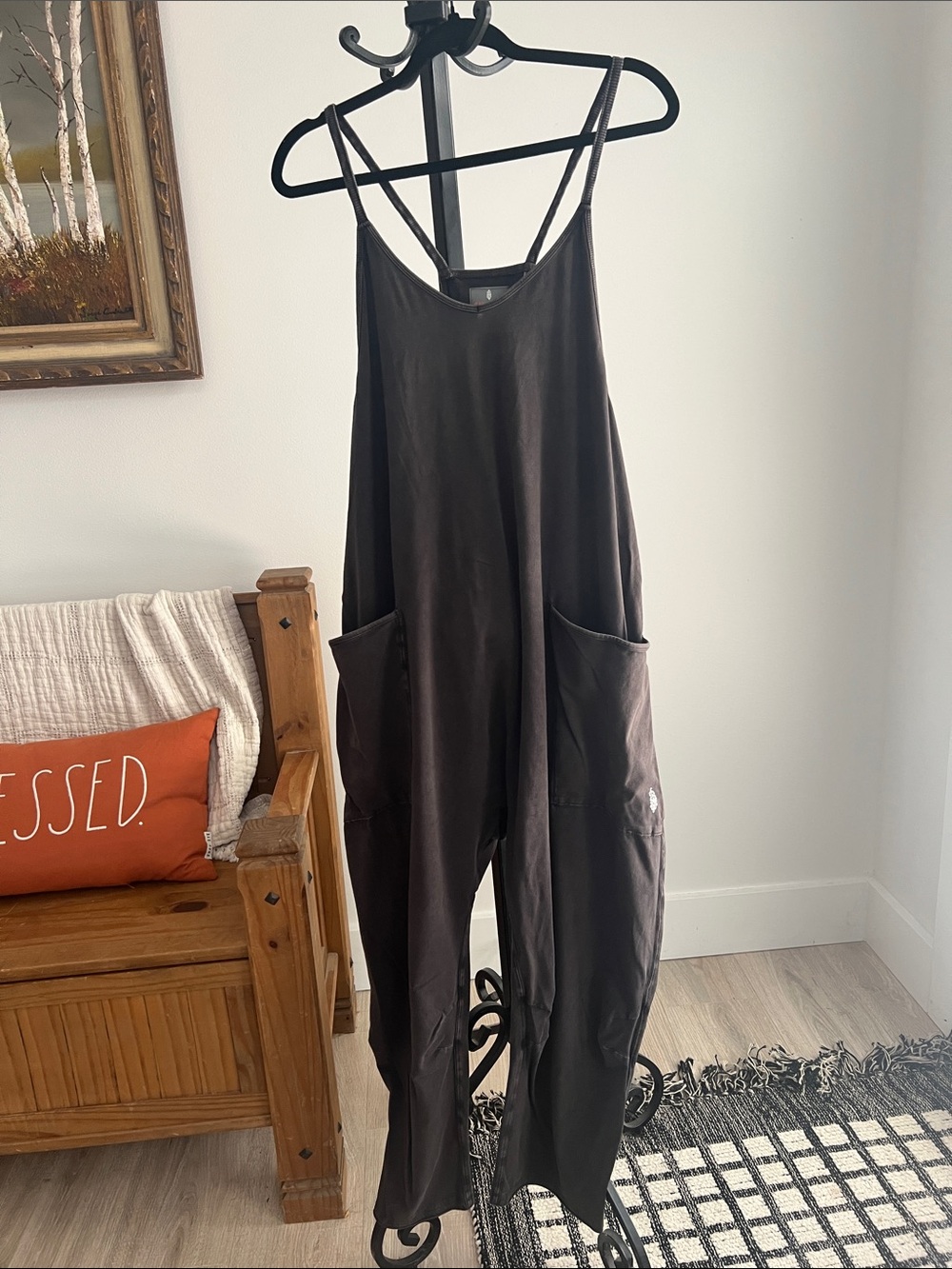 We The Free Black Relaxed-Strap HOT SHOT ONSIE